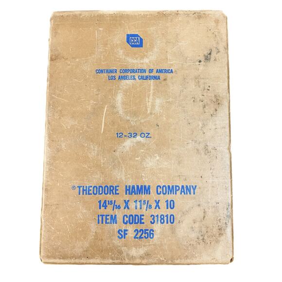 Vintage 1970s Hamm's Beer 12qt Bottles Cardboard Carrier Box - Picture 7 of 7